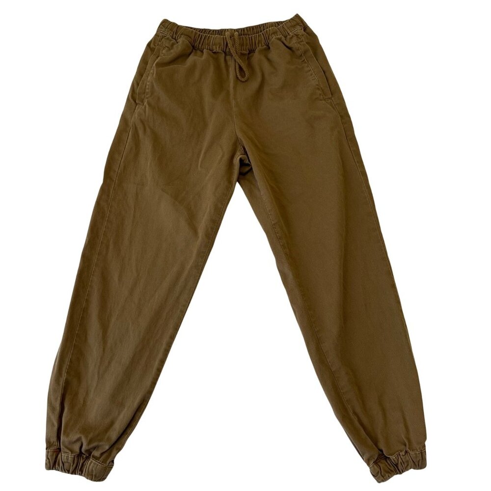 Xirena Cotton Pull On Jogger Casual Pants Size XS Tan Elastic Waist USA Made